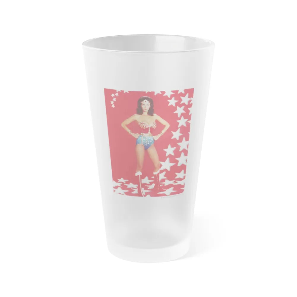 Lynda Carter #254 (Vintage Female Icon) Frosted Pint 16oz-16oz-Frosted-Go Mug Yourself