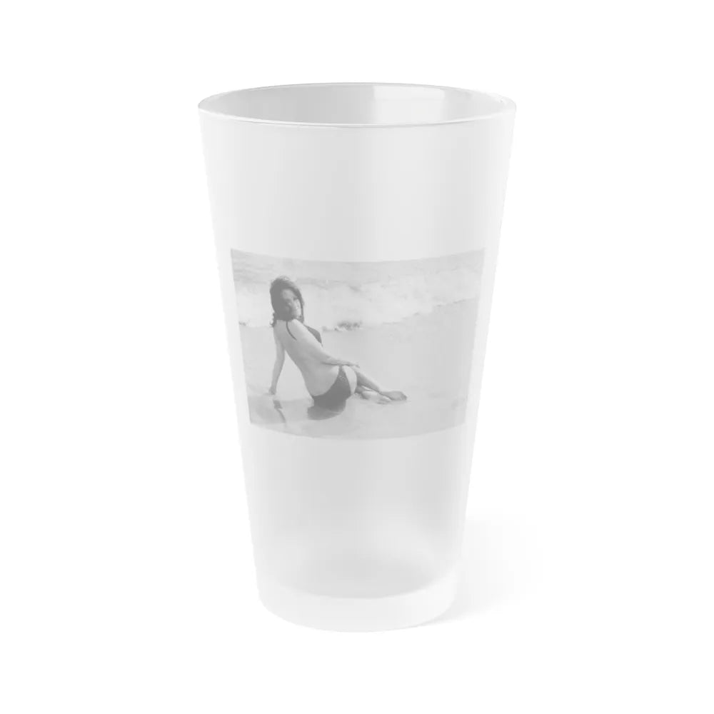 Lisa Gastoni #38 (Vintage Female Icon) Frosted Pint 16oz-16oz-Frosted-Go Mug Yourself