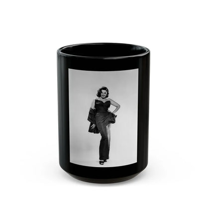 Jane Russell #155 (Vintage Female Icon) Black Coffee Mug-15oz-Go Mug Yourself