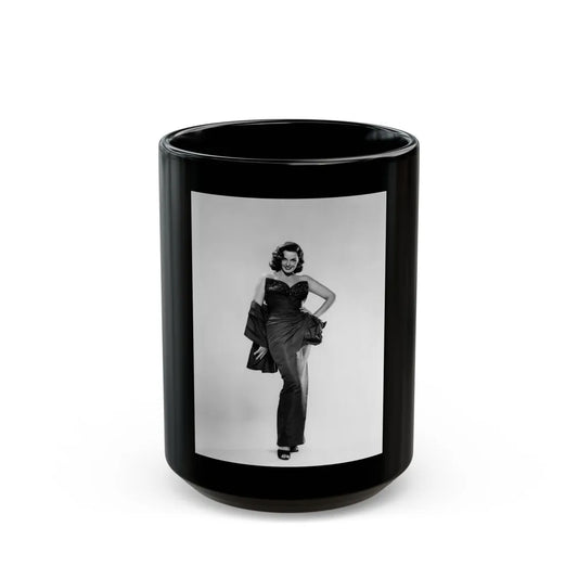 Jane Russell #155 (Vintage Female Icon) Black Coffee Mug-15oz-Go Mug Yourself