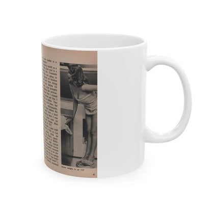 Jayne Mansfield #300 - JAYNE Pocket Magazine Pages 44 & 45 (Vintage Female Icon) White Coffee Mug-Go Mug Yourself