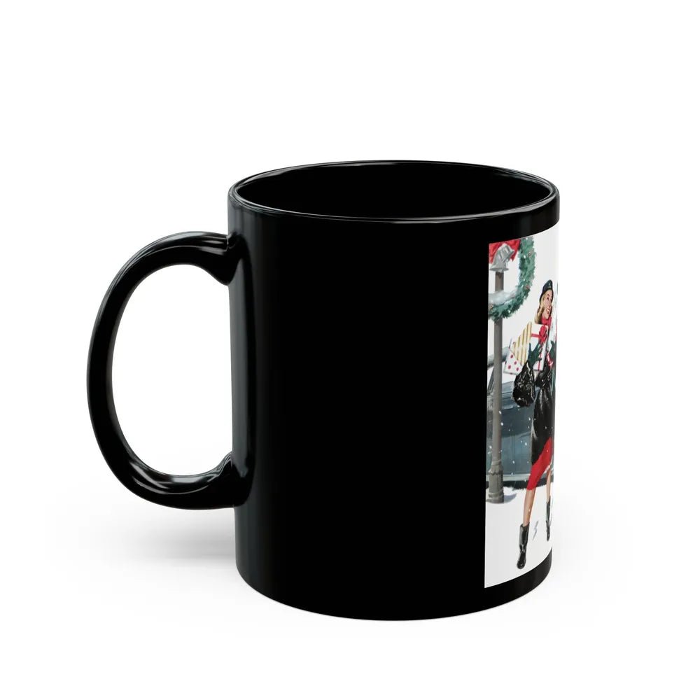 Collier's magazine cover, December 13th, 1952 - Black Coffee Mug-Go Mug Yourself