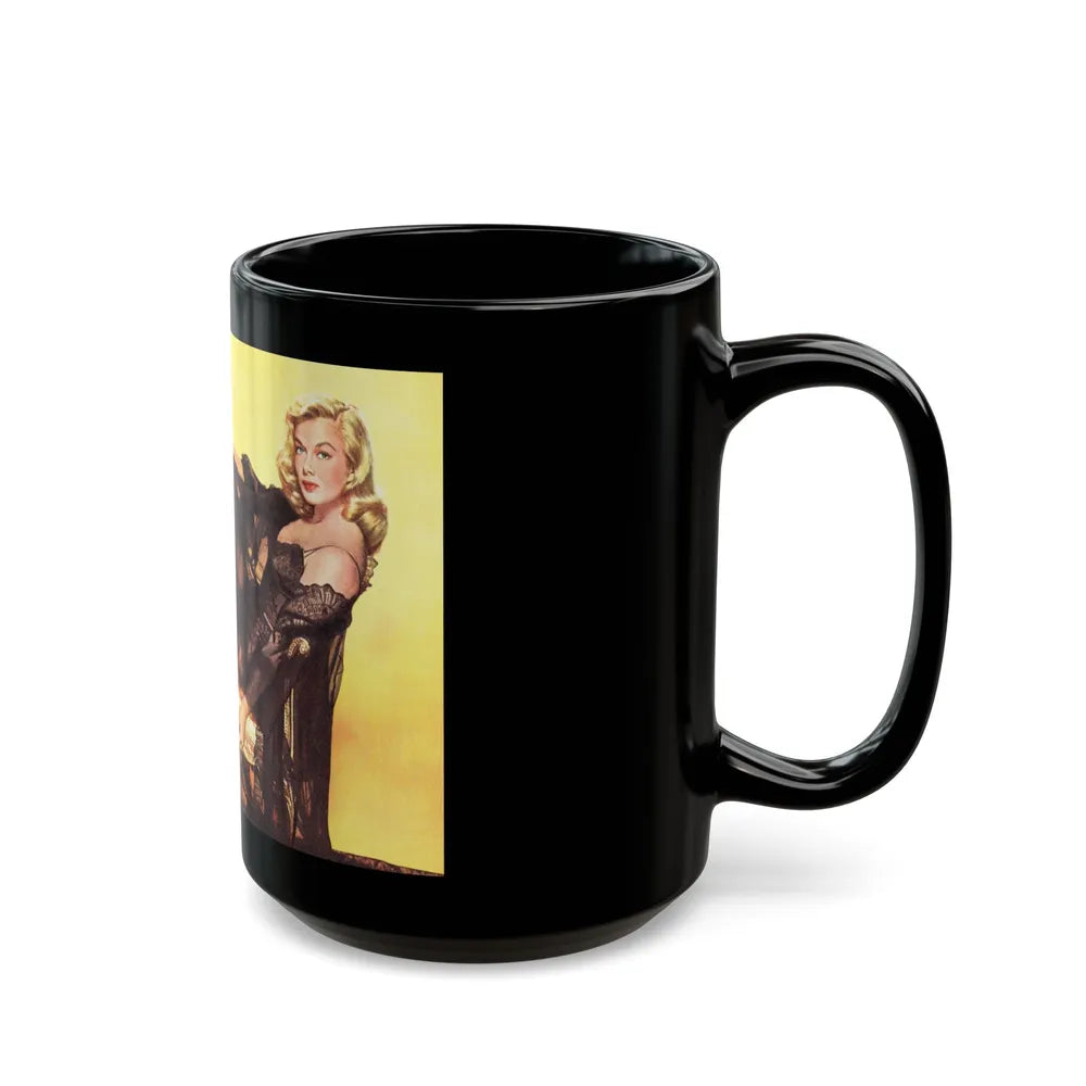 Leslie Parrish #205 (Vintage Female Icon) Black Coffee Mug-Go Mug Yourself