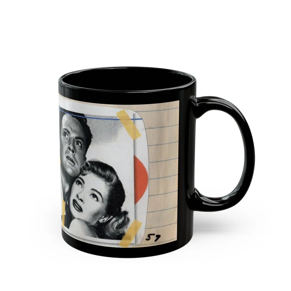 Lori Nelson #53 - Printed & Scanned (Vintage Female Icon) Black Coffee Mug-Go Mug Yourself