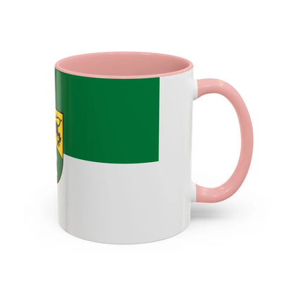 Flag of Erzgebirgskreises Germany - Accent Coffee Mug-Go Mug Yourself