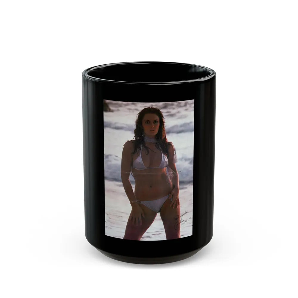 Caroline Munro #360 - Questar Mag. Vol. 2 #3, June '80 (Vintage Female Icon) Black Coffee Mug-15oz-Go Mug Yourself