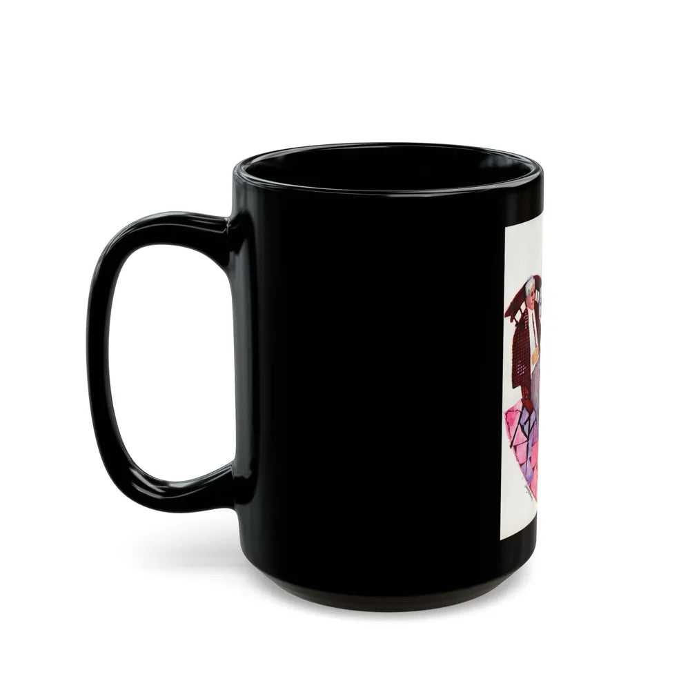 Dusty Valentine by Cathleen Rogers, Homes & Gardens, 1966 - Black Coffee Mug-Go Mug Yourself