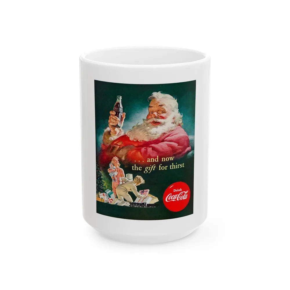 Coka-Cola ad, The Saturday Evening Post, November 29, 1952 - White Coffee Mug-15oz-Go Mug Yourself