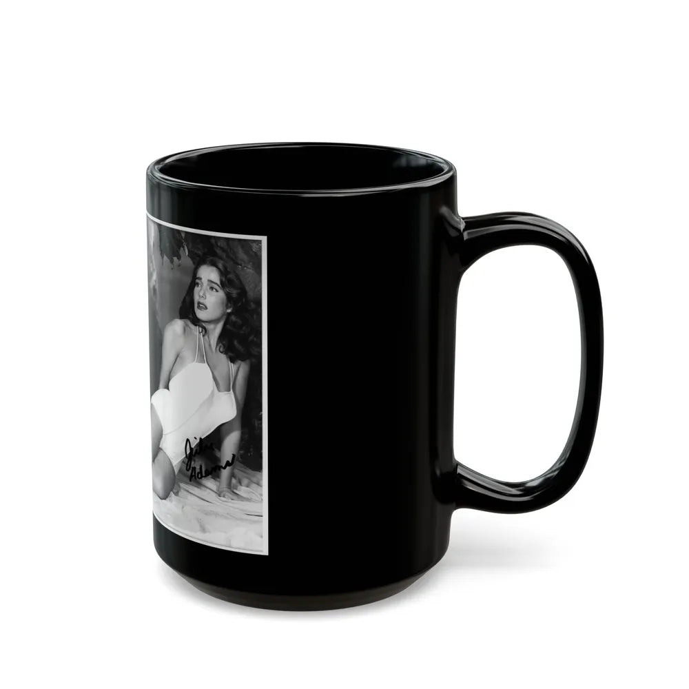 Julia Adams #212 - 8x10 B&W Full Body 1-Piece Swimsuit Promo Photo for Creature From The Black Lagoon '54 1 (Vintage Female Icon) Black Coffee Mug-Go Mug Yourself