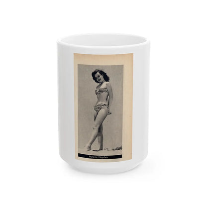 Helene Hayden #03 - 1 Small B&W Photo from Cover Girls Models Mag. Dec. '51 (Vintage Female Icon) White Coffee Mug-15oz-Go Mug Yourself