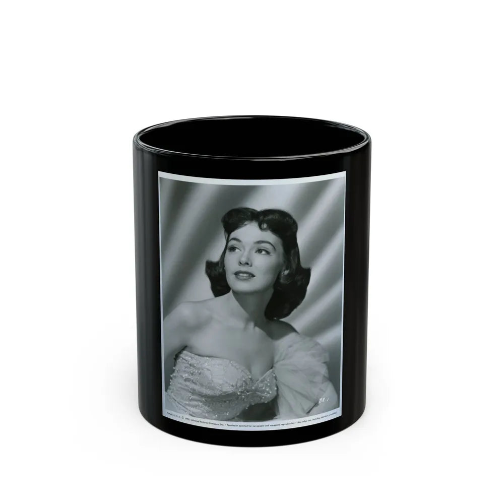 Barbara Rush #170 (Vintage Female Icon) Black Coffee Mug-11oz-Go Mug Yourself