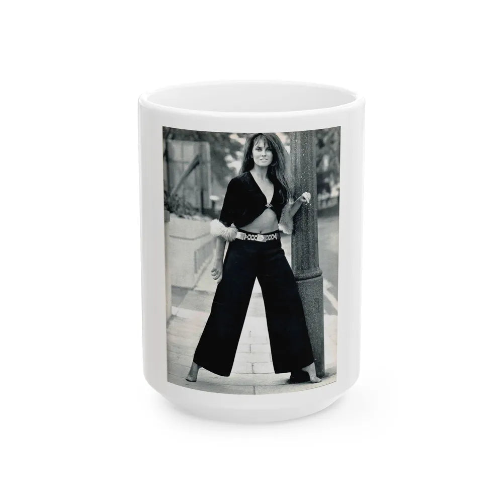 Caroline Munro #242 (Vintage Female Icon) White Coffee Mug-15oz-Go Mug Yourself