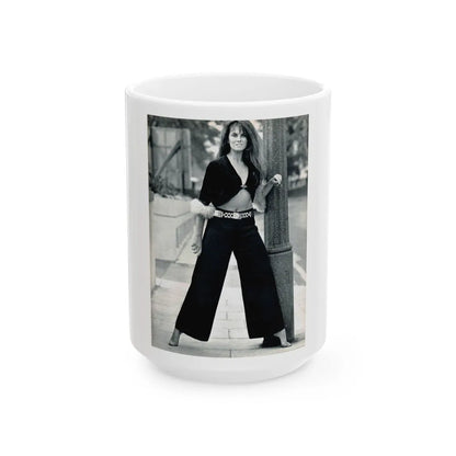 Caroline Munro #242 (Vintage Female Icon) White Coffee Mug-15oz-Go Mug Yourself