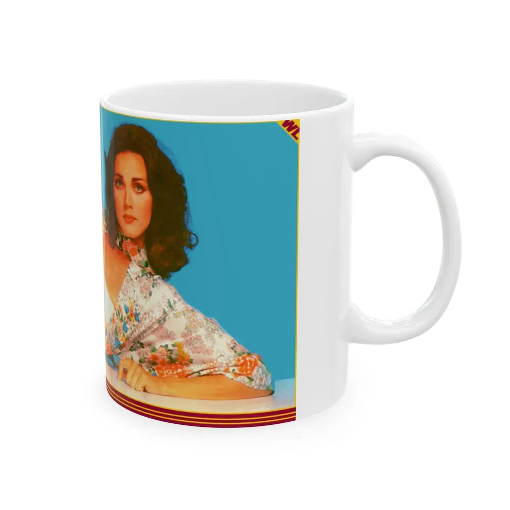 Lynda Carter #26 (Vintage Female Icon) White Coffee Mug-Go Mug Yourself