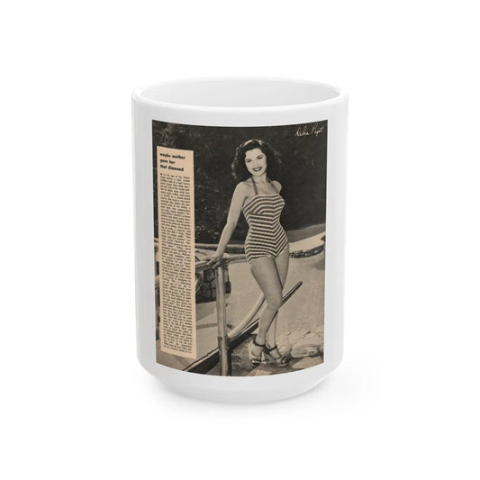 Debra Paget #464 (Vintage Female Icon) White Coffee Mug-15oz-Go Mug Yourself