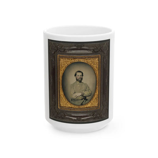 Captain William W. Cosby Of H Company, 2nd Virginia Light Artillery Regiment In Uniform (U.S. Civil War) White Coffee Mug-15oz-Go Mug Yourself