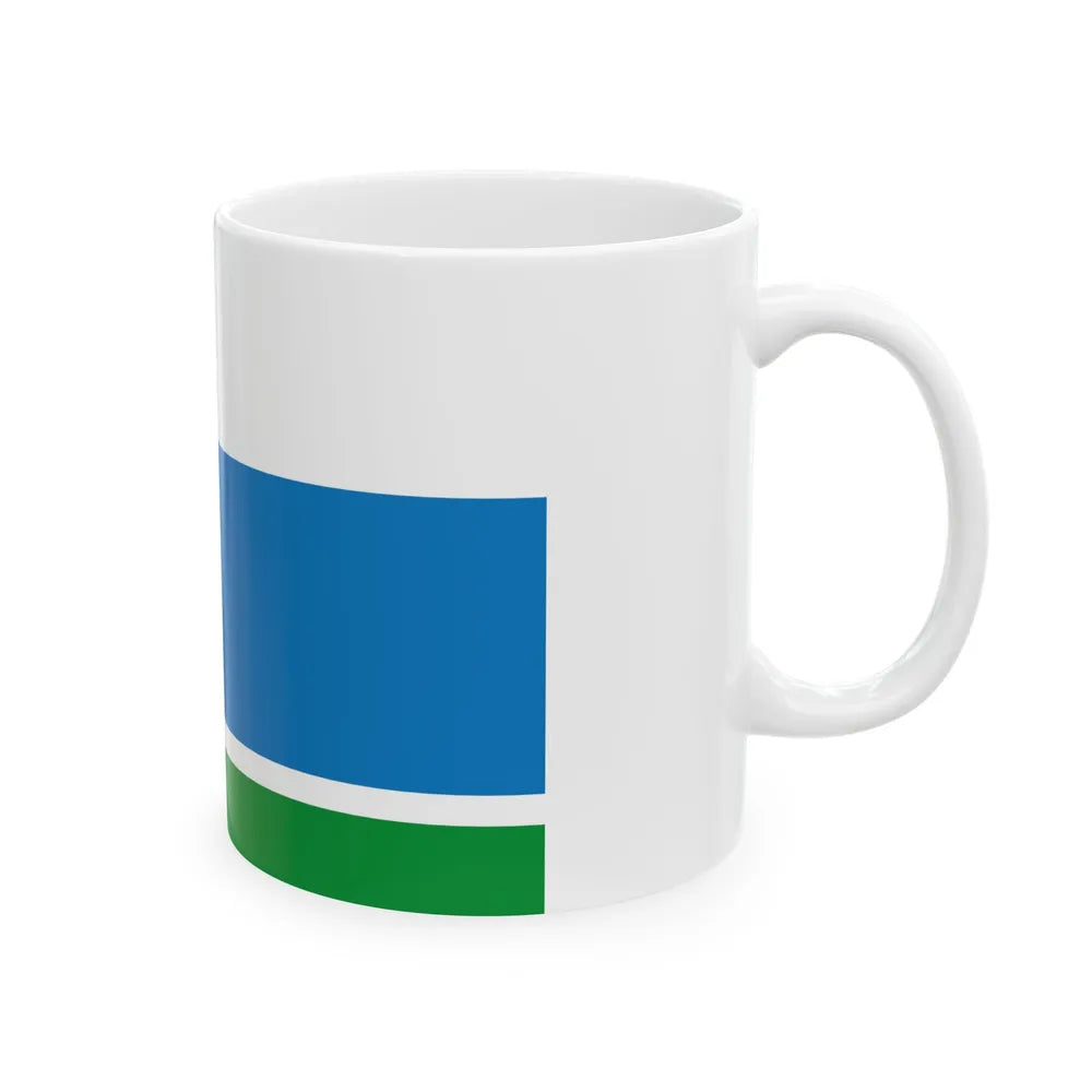 Flag of Sverdlovsk Oblast Russia - White Coffee Mug-Go Mug Yourself