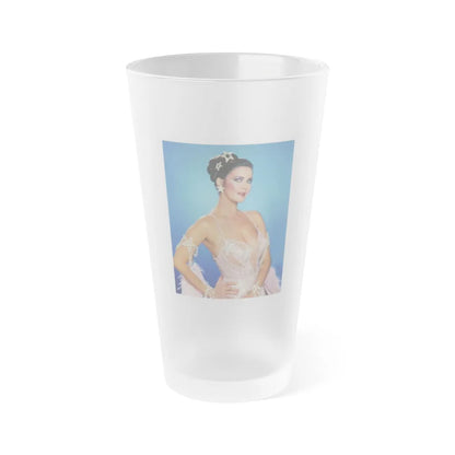 Lynda Carter #166 (Vintage Female Icon) Frosted Pint 16oz-16oz-Frosted-Go Mug Yourself