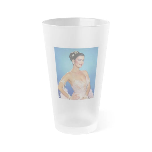 Lynda Carter #166 (Vintage Female Icon) Frosted Pint 16oz-16oz-Frosted-Go Mug Yourself