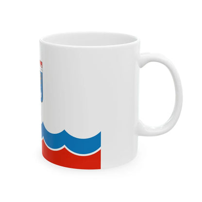 Flag of Leningrad Oblast Russia - White Coffee Mug-Go Mug Yourself