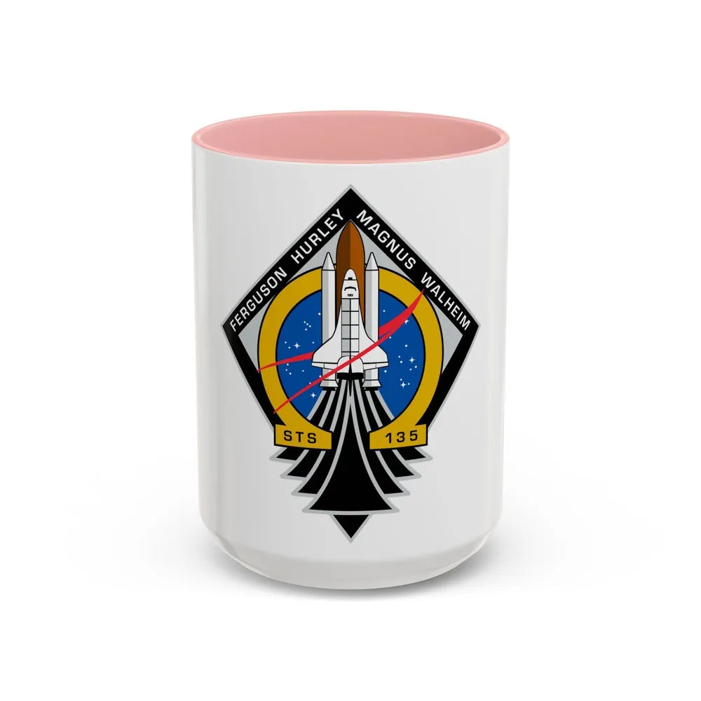 STS 135 (NASA) Accent Coffee Mug-15oz-Pink-Go Mug Yourself