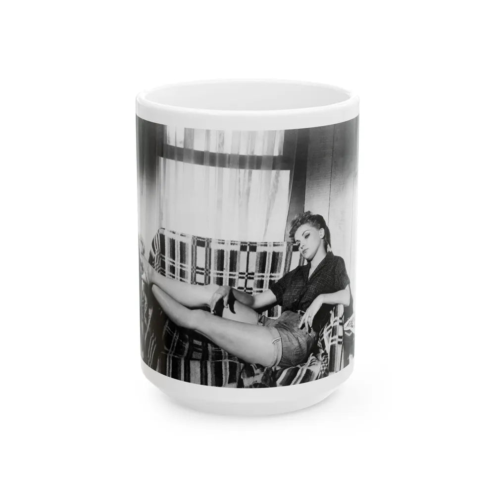 Debra Paget #366 (Vintage Female Icon) White Coffee Mug-15oz-Go Mug Yourself