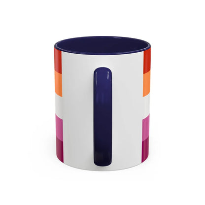 Lesbian 3 Pride Flag - Accent Coffee Mug-Go Mug Yourself