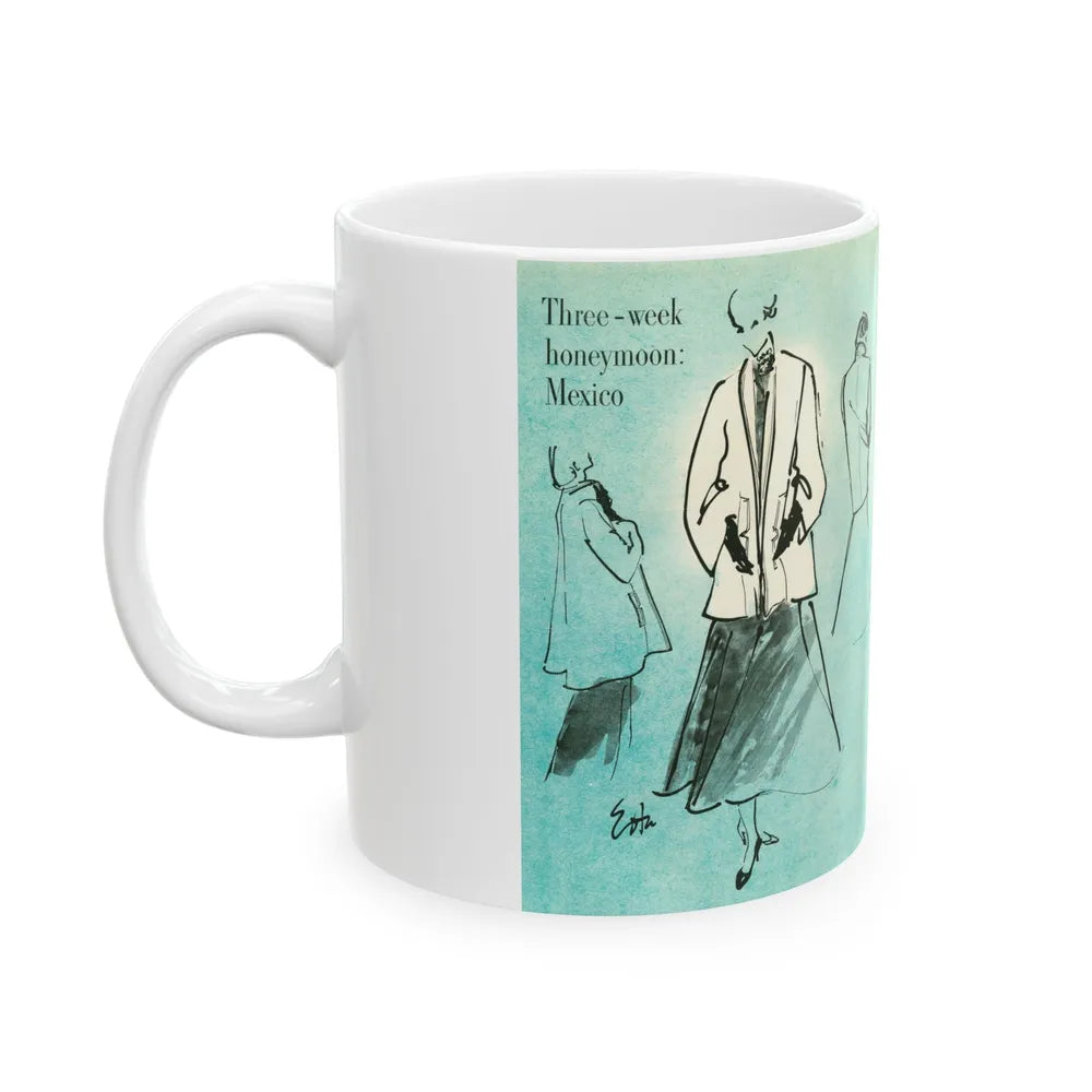 Fashion Illustrations, 1948 - White Coffee Mug-Go Mug Yourself