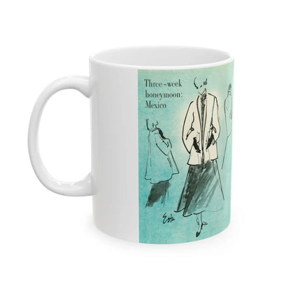 Fashion Illustrations, 1948 - White Coffee Mug-Go Mug Yourself