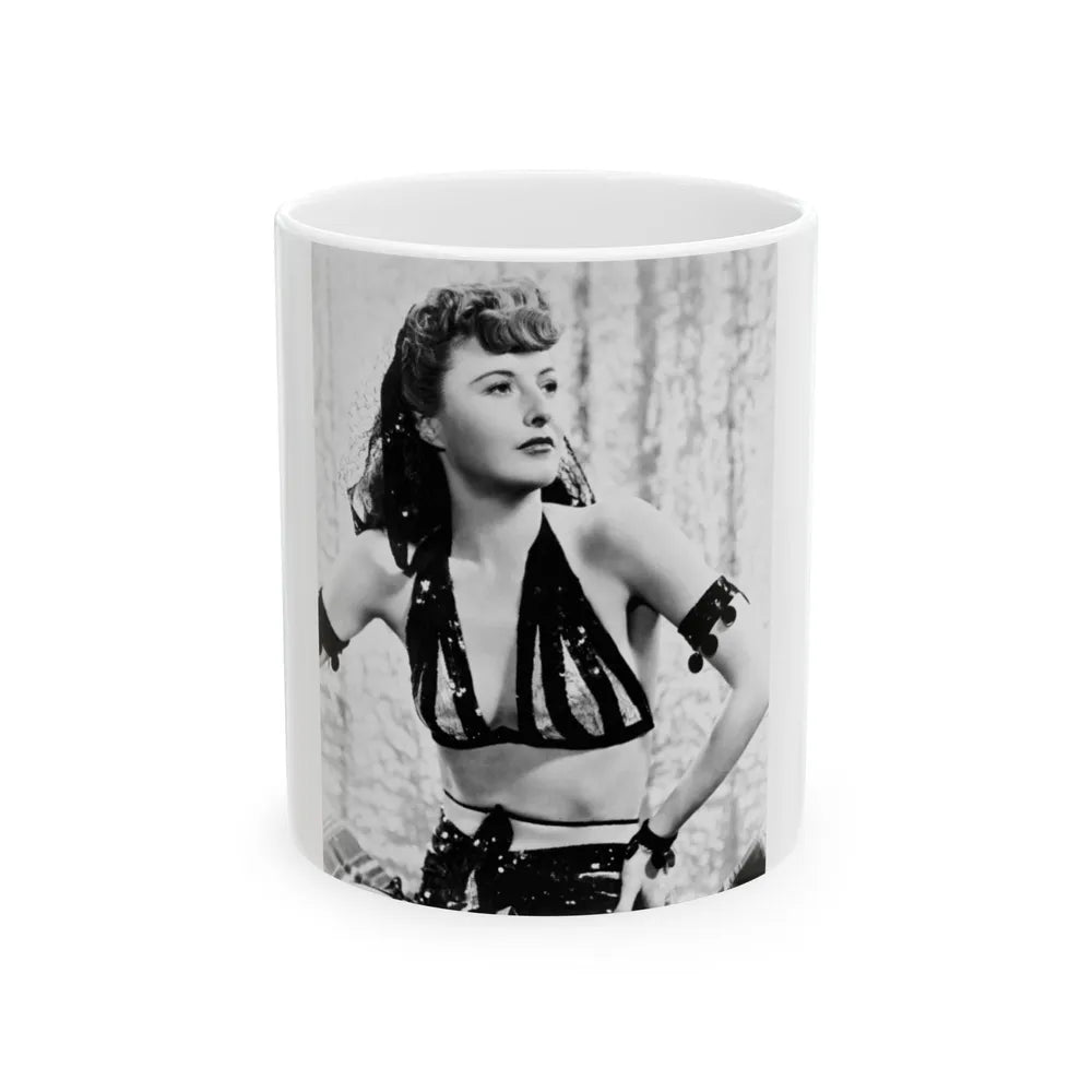 Barbara Stanwyck #158 (Vintage Female Icon) White Coffee Mug-11oz-Go Mug Yourself