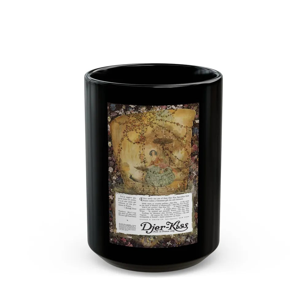 Djer-Kiss ad, Ladies' Home Journal, December 1917 - Black Coffee Mug-15oz-Go Mug Yourself