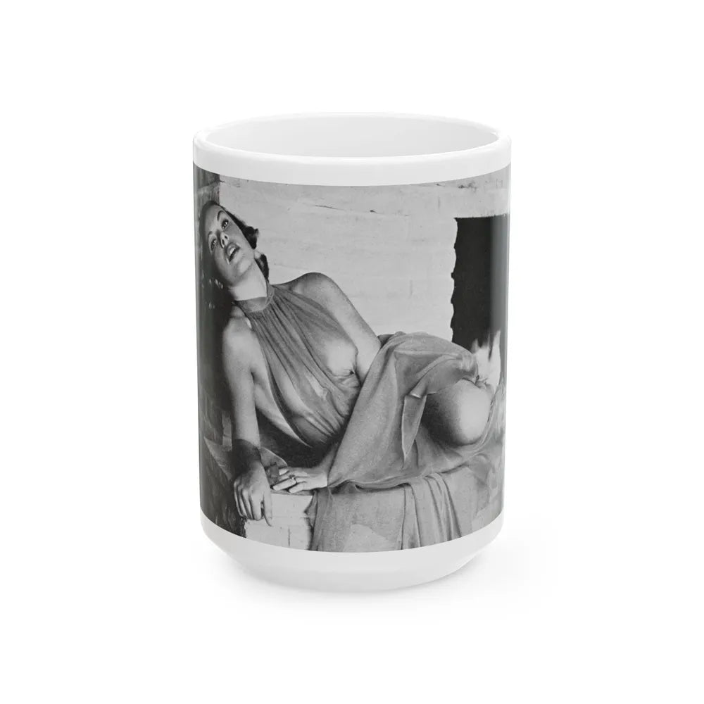 Dawn Richard #19 - See through top (Vintage Female Icon) White Coffee Mug-15oz-Go Mug Yourself