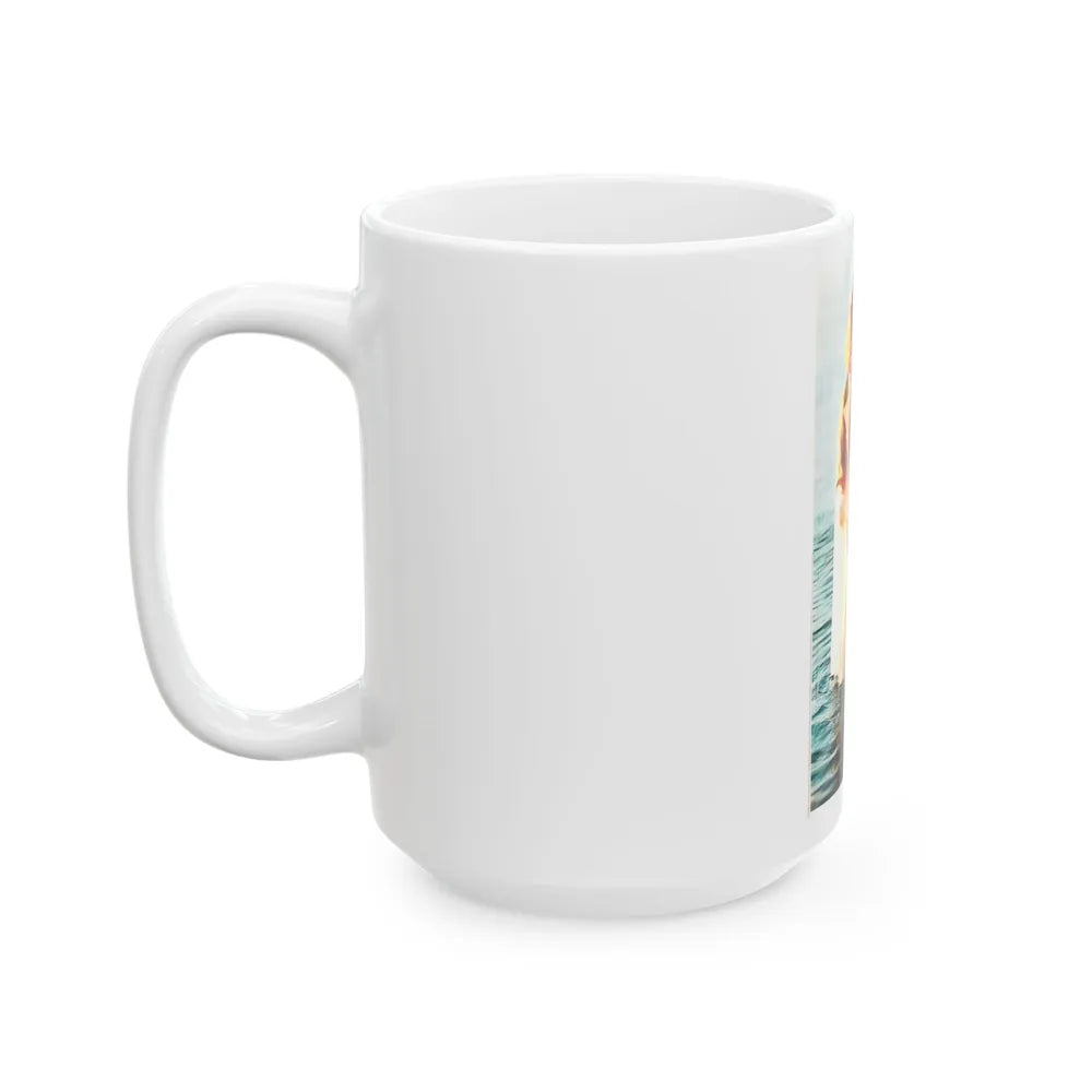 Gila Golan #128 - See through white wet top (Vintage Female Icon) White Coffee Mug-Go Mug Yourself