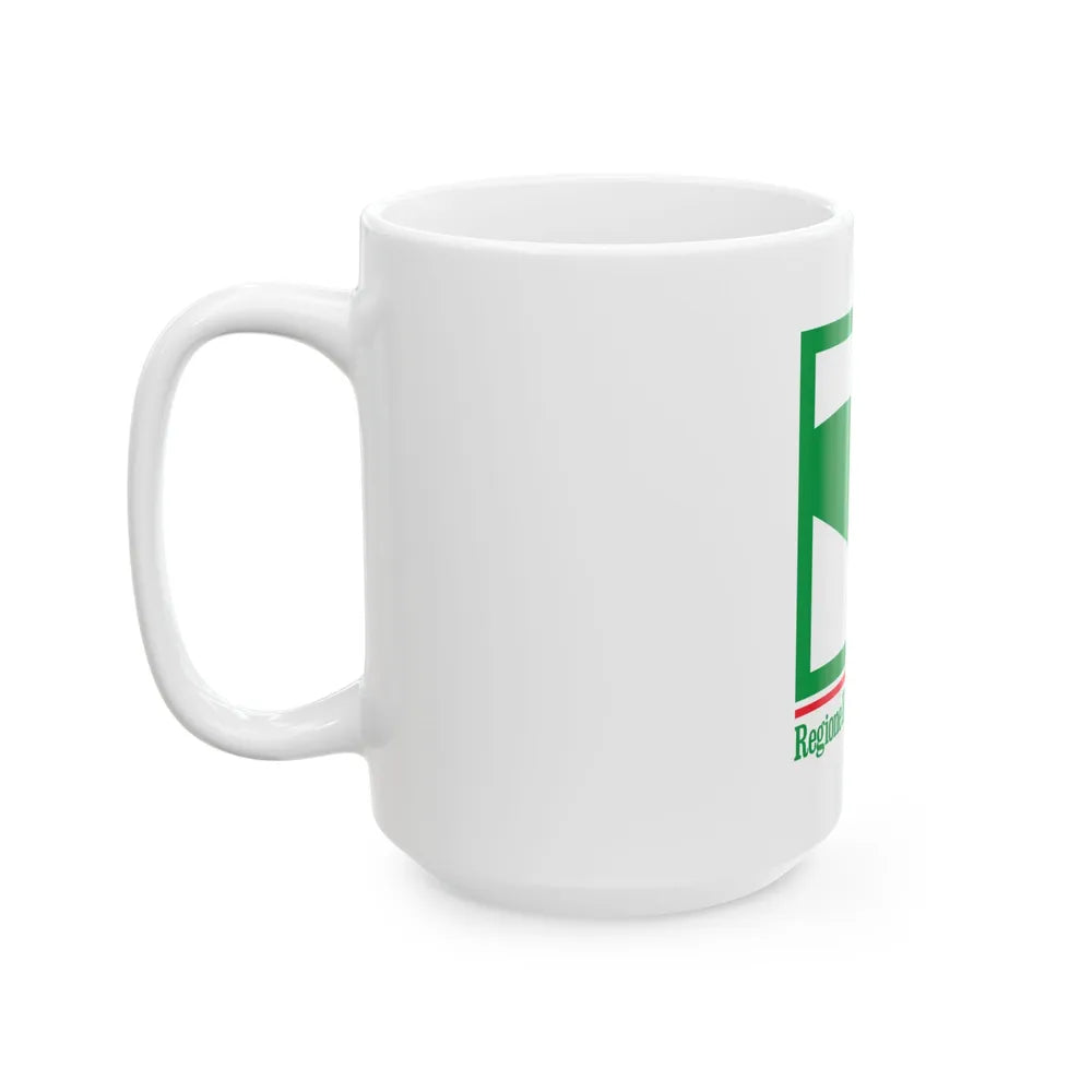 Flag of Emilia Romagna Italy - White Coffee Mug-Go Mug Yourself