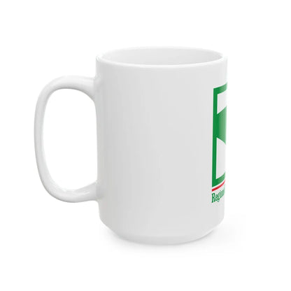 Flag of Emilia Romagna Italy - White Coffee Mug-Go Mug Yourself