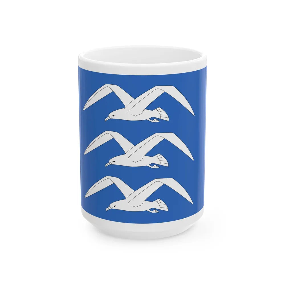 Flag of Haugesund Rogaland Norway - White Coffee Mug-15oz-Go Mug Yourself