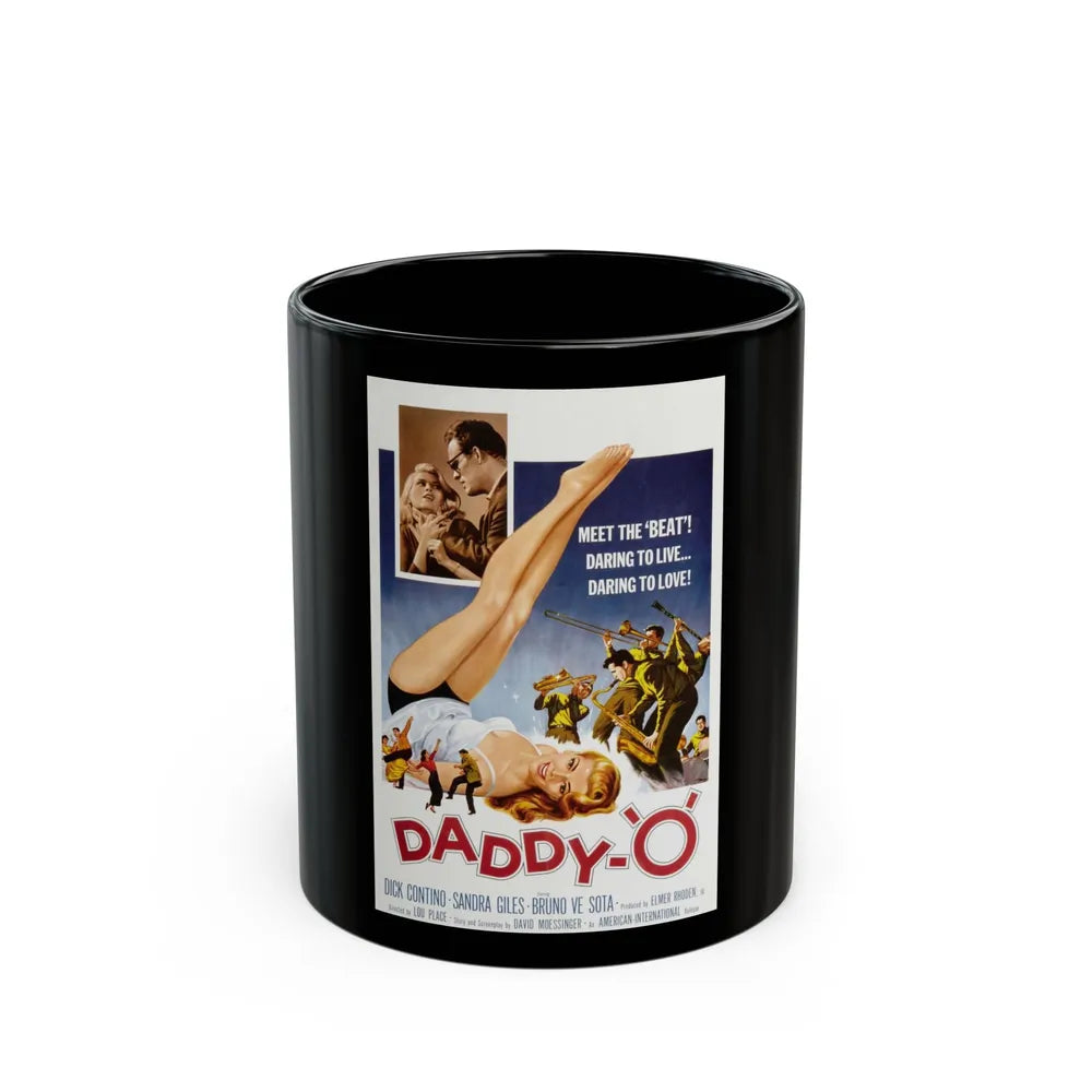 DADDY-O 1958 Movie Poster - Black Coffee Mug-11oz-Go Mug Yourself