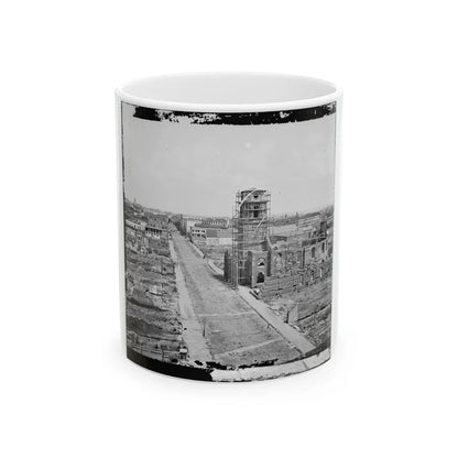 Charleston, S.C. View From Roof Of The Mills House, Looking Up Meeting Street; Ruins Of The Circular Church In Center (U.S. Civil War) White Coffee Mug-11oz-Go Mug Yourself