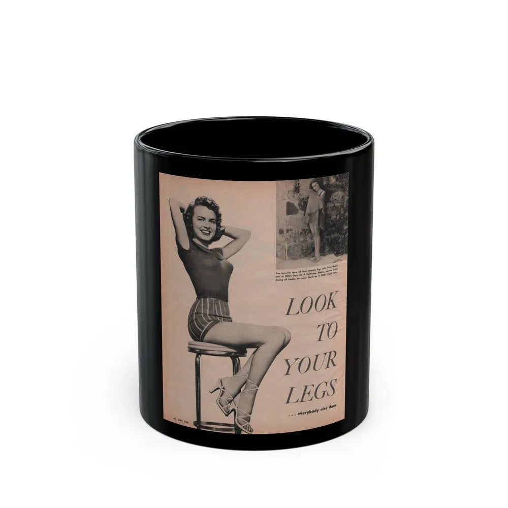 Terry Moore #525 - 8x11 Magazine Page Photo (Vintage Female Icon) Black Coffee Mug-11oz-Go Mug Yourself