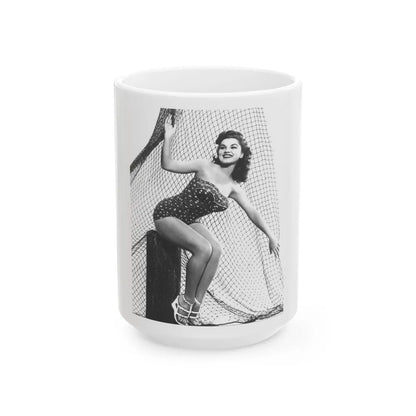 Debra Paget #536 (Vintage Female Icon) White Coffee Mug-15oz-Go Mug Yourself