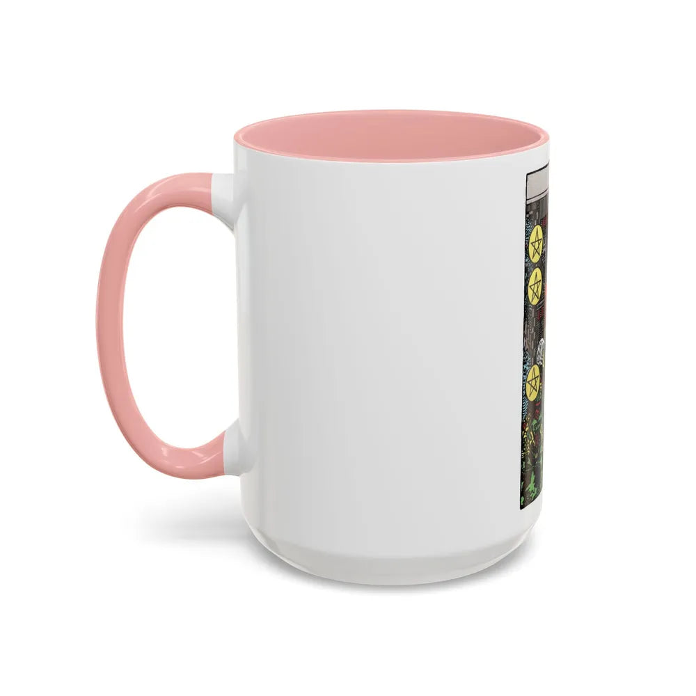 The 10 of Pentacles (Tarot Card) Accent Coffee Mug-Go Mug Yourself