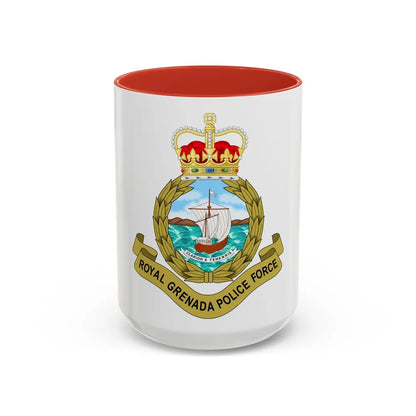 Royal Grenada Police Force - Accent Coffee Mug-15oz-Red-Go Mug Yourself