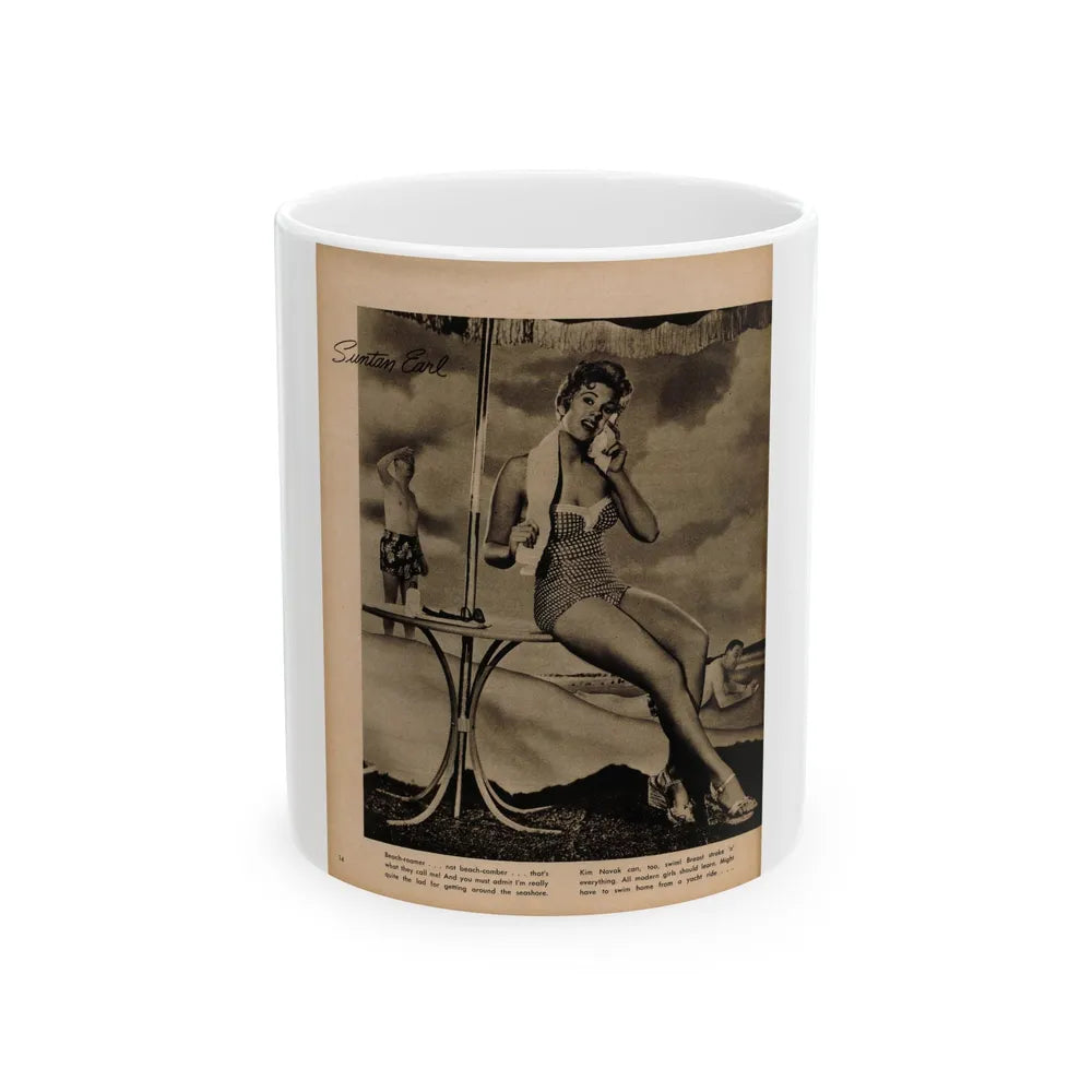 Kim Novak #341 1 (Vintage Female Icon) White Coffee Mug-11oz-Go Mug Yourself