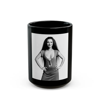 Jane Seymour #57 (Vintage Female Icon) Black Coffee Mug-15oz-Go Mug Yourself