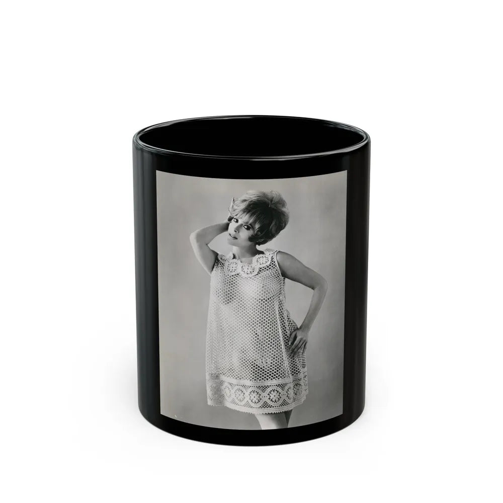 Jill St. John #172 (Vintage Female Icon) Black Coffee Mug-11oz-Go Mug Yourself