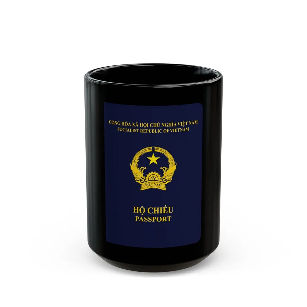 Vietnam Passport - Black Coffee Mug-15oz-Go Mug Yourself