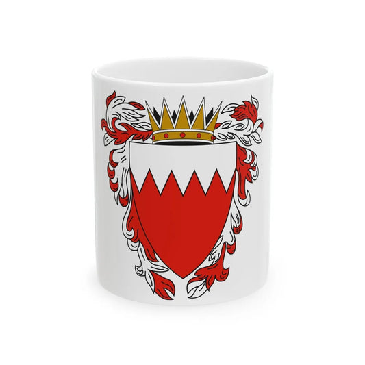 Coat of Arms of The Kingdom of Bahrain - White Coffee Mug-11oz-Go Mug Yourself