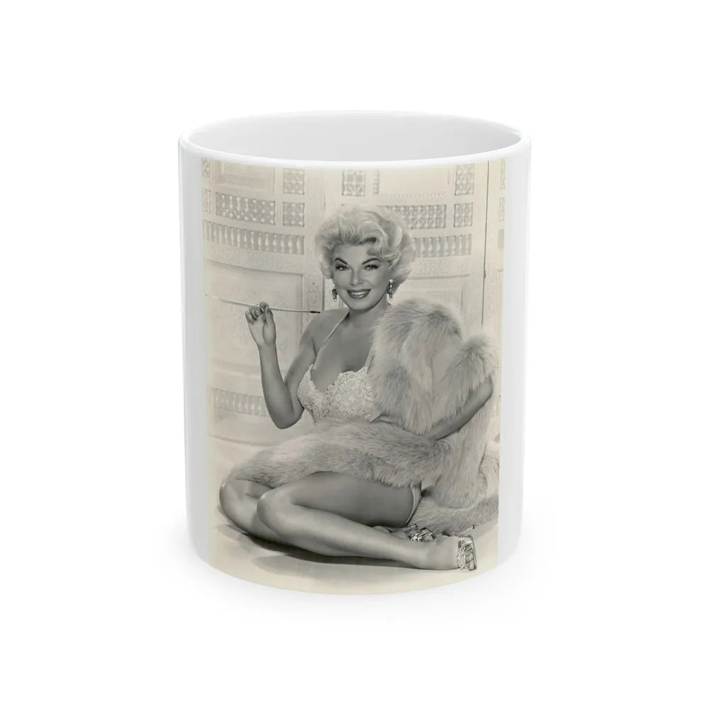 Barbara Nichols #529 (Vintage Female Icon) White Coffee Mug-11oz-Go Mug Yourself