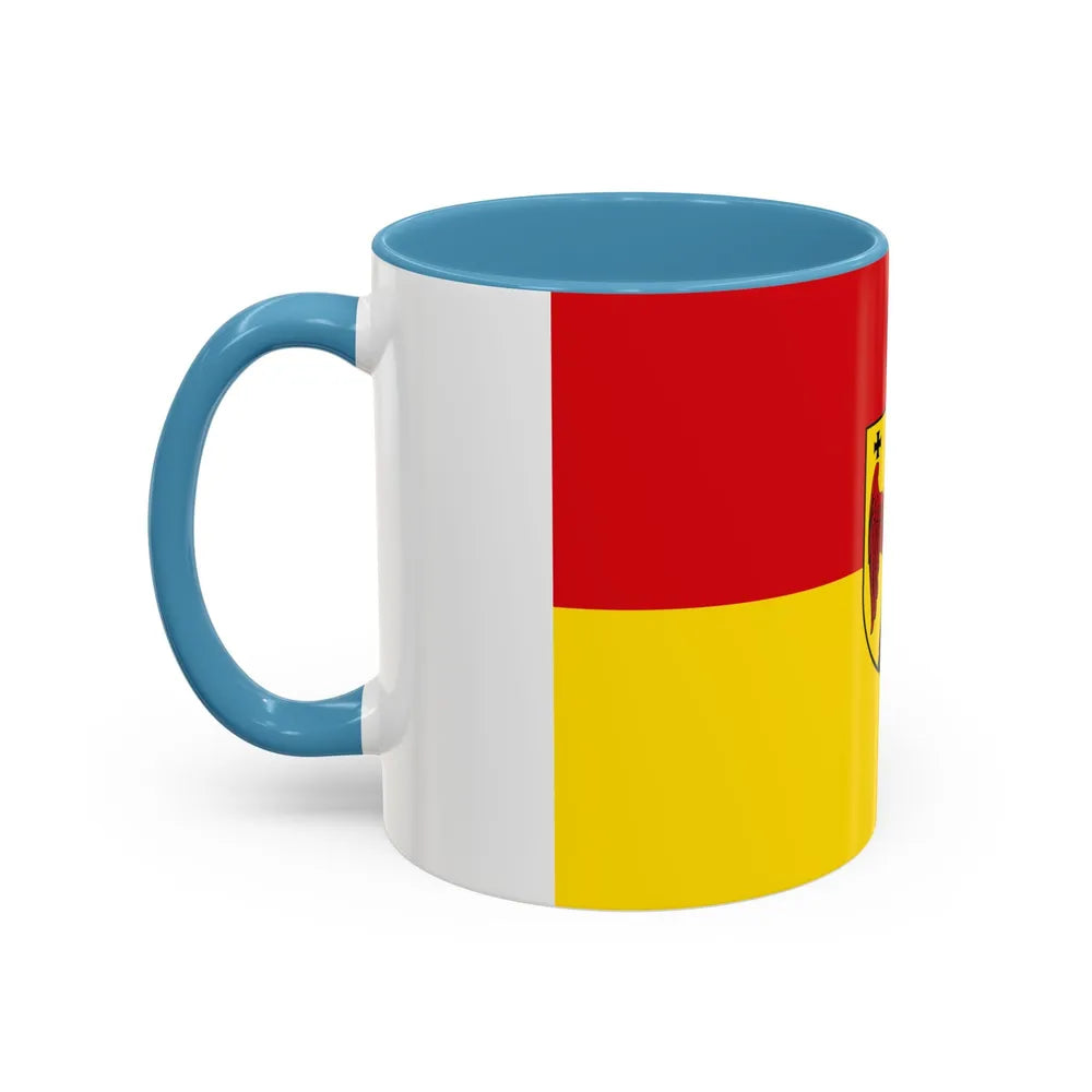 Flag of Burgenland Austria - Accent Coffee Mug-Go Mug Yourself