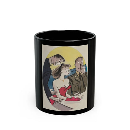 Dinner Dates cartoon - Black Coffee Mug-11oz-Go Mug Yourself